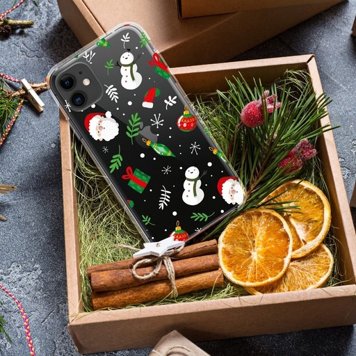 Apple iPhone 11 Winter silikónový zadný kryt (Christmas Mix (Priehľadný))