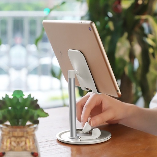 Hoco PH15 stolový telefón a držiak na tablet stojan, hliník zliatina, strieborný