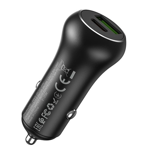 Hoco Z38 do auta rýchlonabíjačka (PD + QC nabíjanie), QC 3.0, 38W, čierny
