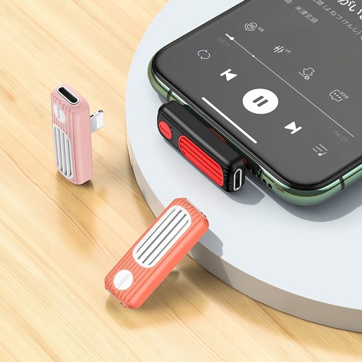 Hoco LS29 lightning rozdeľovač (lightning audio+lightning nabíjačka port), 2A, čierny