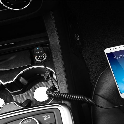 Hoco Z14 Single port with micro cable car charger, Čierny