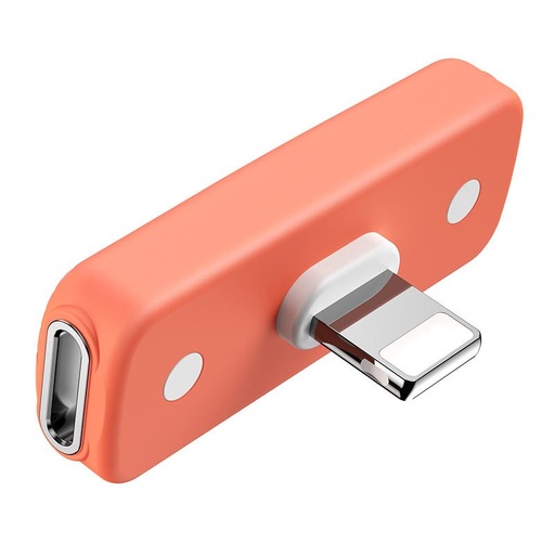 Hoco LS29 lightning rozdeľovač (lightning audio+lightning nabíjačka port), 2A, oranžový