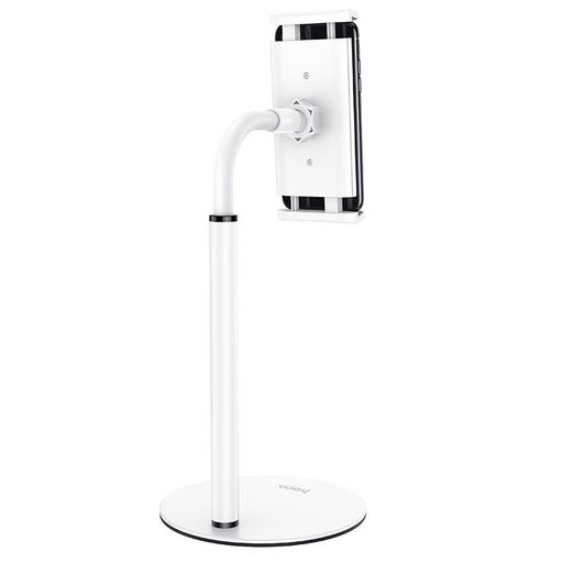 Hoco PH30 stolový telefón a držiak na tablet stojan, kov, biely