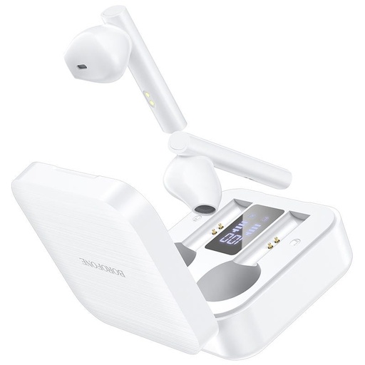 Borofone BE40 bezdrôtový headset, BT v5.0, LED indikátor stavu, biely