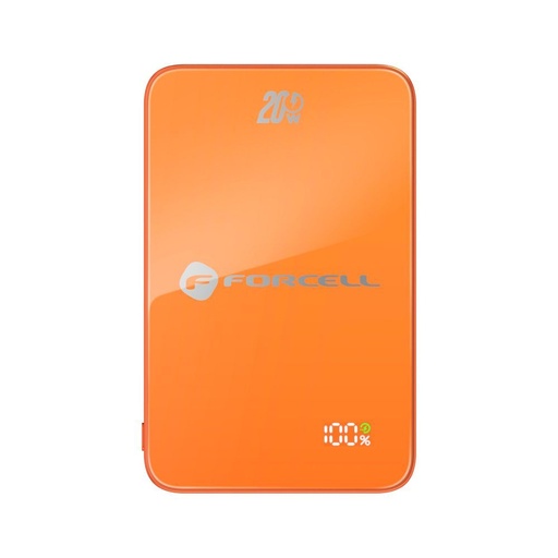 Forcell F-Energy SuperSlim F10K8 MagSafe 15W powerbanka / powerbanka (Oranžový) - 10000 mAh