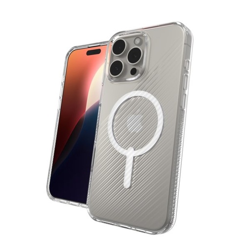 Apple iPhone 16 Pro Max ZAGG Luxe Snap MagSafe silikónový zadný kryt (Priehľadný)