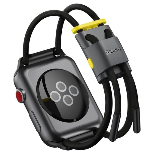 Apple Watch 6 40mm Baseus športový remienok, sivý - žltý - LBAPWA4-AGY