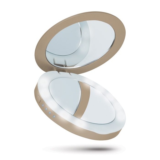 Beeyo Compact Mirror 3000mAh power bank, zlatý