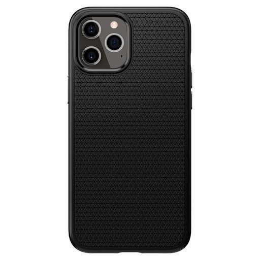 Apple iPhone 12 Spigen liquid air prémiový zadný kryt (Čierny)