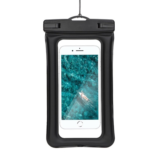 Univerzálny veľkosť 70x160mm AIRBAG plastový so zatváraním vodotesný puzdro (Čierny)