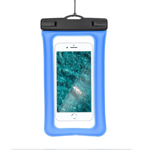 Univerzálny veľkosť 70x160mm AIRBAG plastový so zatváraním vodotesný puzdro (Modrý)