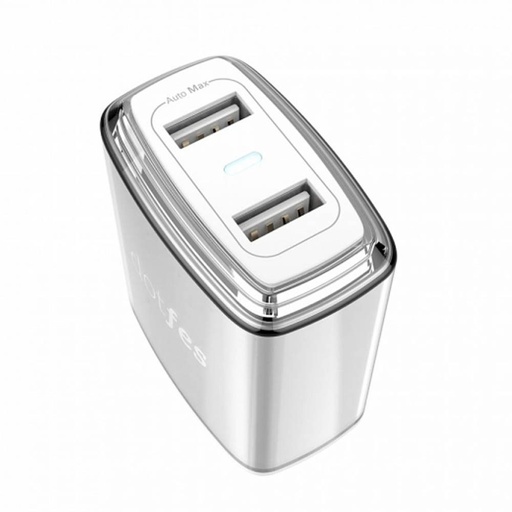 Dotfes C01 sieťový nabíjačka (2 USB port), 5V 3,4A, strieborný