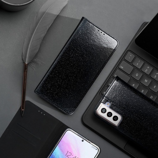 Apple iPhone 12 Forcell Shining knižkové puzdro (Čierny)