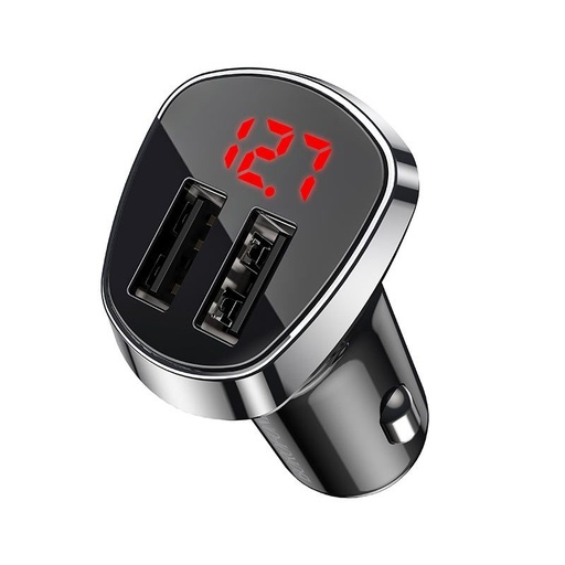 Borofone BZ15 do auta nabíjačka (2xUSB port), LED indikátor stavu, 5V 2,4A, čierny