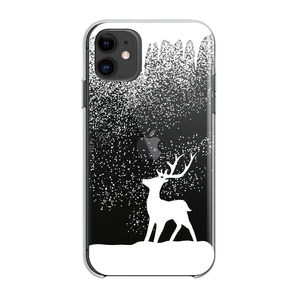 Apple iPhone 12 / iPhone 12 Pro Winter szilikon hátlap tok (Reindeer (Átlátszó))