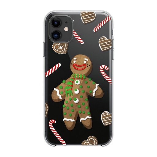 Apple iPhone 7 / iPhone 8 / iPhone SE 2020 / iPhone SE 2022 Winter silikónový zadný kryt (Gingerbread Men (Priehľadný))