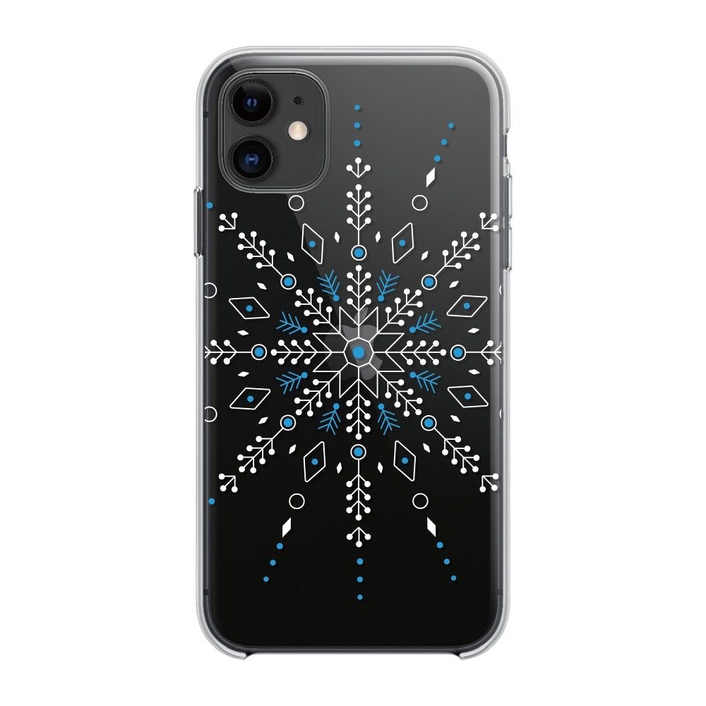 Apple iPhone 7 / iPhone 8 / iPhone SE 2020 / iPhone SE 2022 Winter szilikon hátlap tok (Snowflake (Átlátszó))
