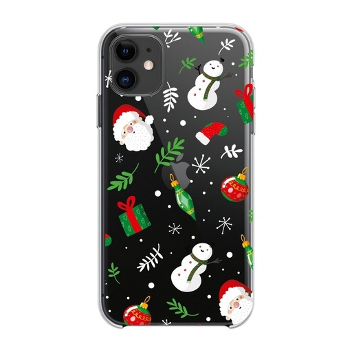Apple iPhone 12 / iPhone 12 Pro Winter silikónový zadný kryt (Christmas Mix (Priehľadný))