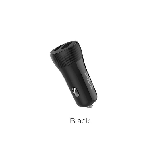 Hoco Z21 do auta nabíjačka (2xUSB port), LED indikátor stavu, 5V 2,4A, čierny