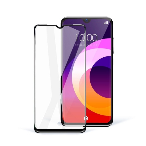 Apple iPhone 12/12 Pro Keramický ochranné sklo, priehľadný (čierny rám)