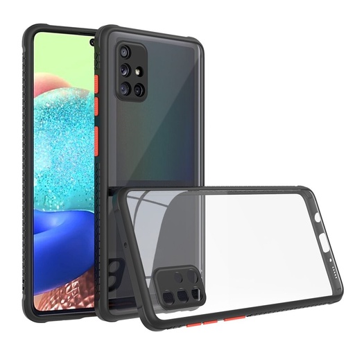 Samsung Galaxy A71 Defender hybrid odolný proti nárazu zadný kryt (Čierny)