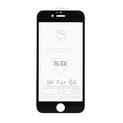 Apple iPhone 7/8/SE 2020/ SE 2022 5D Flexibilný ochranné sklo celý na displej, priehľadný (čierny rám)