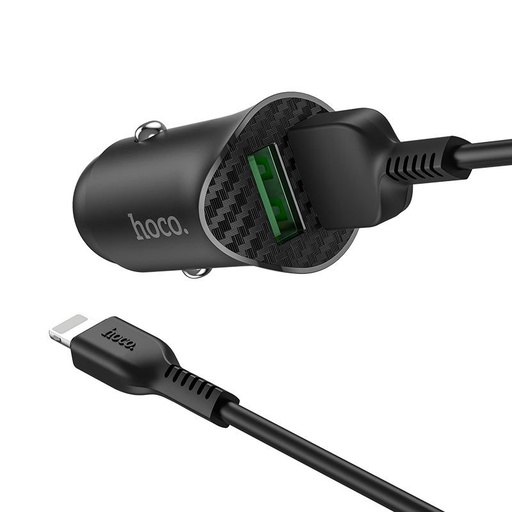Hoco Z39 do auta rýchlonabíjačka (2USB port, lightning kábel), 1m dĺžka kábla, USB 3.0 max. 18W, čierny