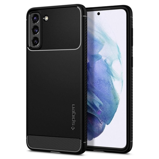 Samsung Galaxy S21 Plus Spigen Rugged armor odolný proti nárazu puzdro (Čierny)
