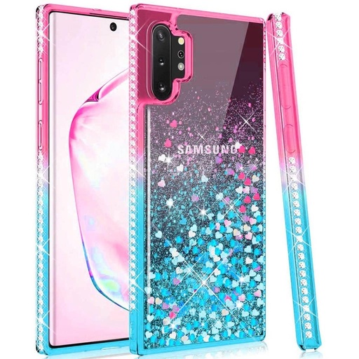 Apple iPhone 12/12 Pro diamond liquid zadný kryt (ružovo-modrý)