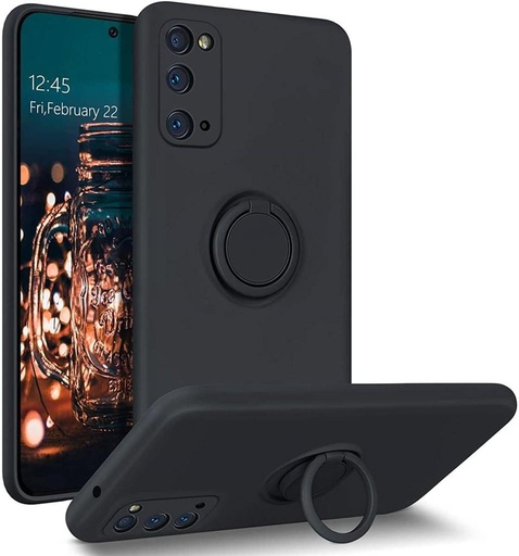 Samsung Galaxy A52 4G/A52 5G/A52s 5G silicone ring zadný kryt (Čierny)