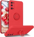 Samsung Galaxy A72 4G/A72 5G finger grip mágneses hátlap tok, (Piros)