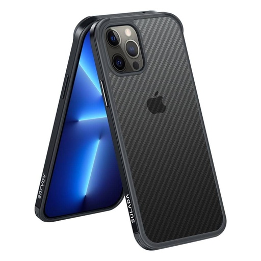 Apple iPhone 11 Sulada carbon fiber zadný kryt (Čierny)