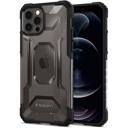 Apple iPhone 12/12 Pro Spigen nitro force odolný proti nárazu zadný kryt (Čierny)