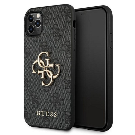 Apple iPhone 13 Pro Max Guess PU 4G Metal Logo puzdro (Sivý) - GUHCP13X4GMGGR
