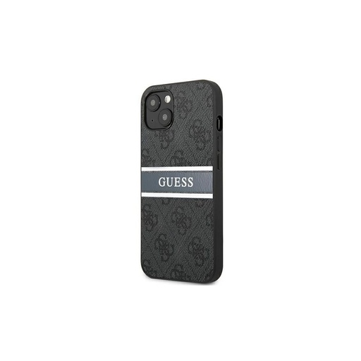Apple iPhone 13 mini Guess PU 4G Printed Stripe puzdro (Sivý) - GUHCP13S4GDGR