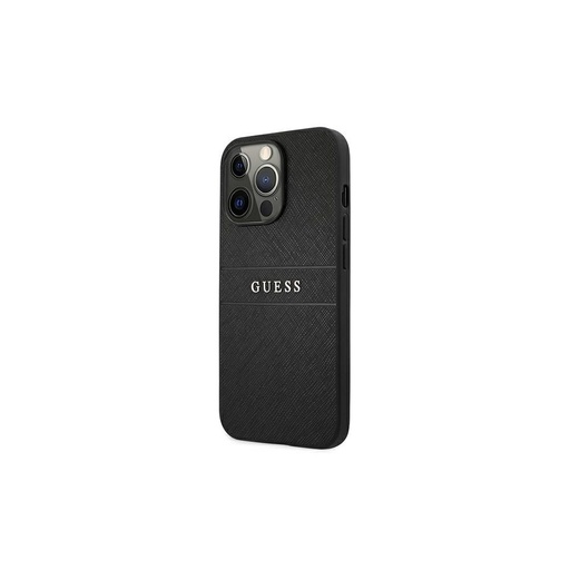 Apple iPhone 13 mini Guess PU Leather Saffiano puzdro (Čierny) - GUHCP13SPSASBBK