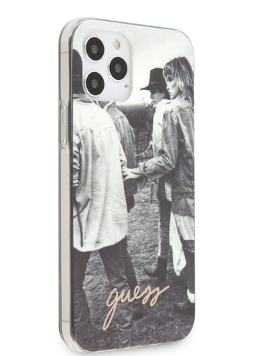 Apple iPhone 12 / 12 Pro Guess B&W Photo puzdro (Biely) - GUHCP12M40GPVI