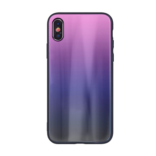 Apple iPhone 11 aurora glass zadný kryt (Ružovo-čierny)