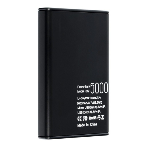 Pureidea S12 power bank, 5000 mAh, čierny
