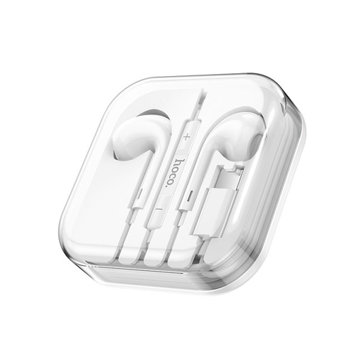 Hoco M1 Max headset (type-c), drôtový slúchadlo Type-C s konektorom a s mikrofónom, biely