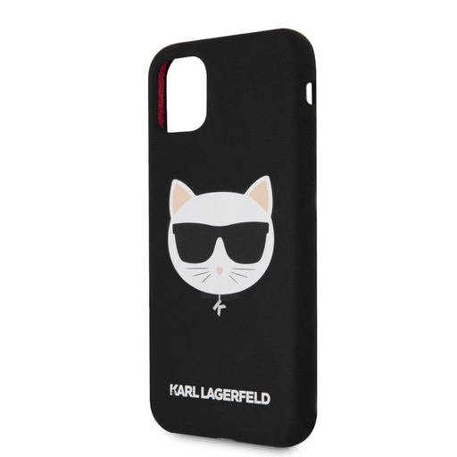 Apple iPhone 11 (Čierny) Karl Lagerfeld Choupette Head puzdro - KLHCN61SLCHBK