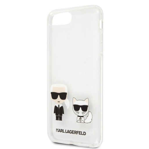 Apple iPhone 7/8 Plus Karl Lagerfeld Glitter Signature puzdro (Priehľadný) – KLHCI8LCKTR