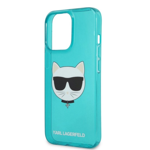 Apple iPhone 13 Pro Karl Lagerfeld Choupette Head puzdro (Modrý) – KLHCP13LCHTRB