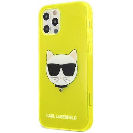 Apple iPhone 13 mini Karl Lagerfeld Choupette Head puzdro (Neónovo žltý) – KLHCP13SCHTRY