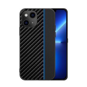 Xiaomi Redmi 10 / Redmi 10 2022 MOTO carbon zadný kryt (Čierny Modrý S pruhom)