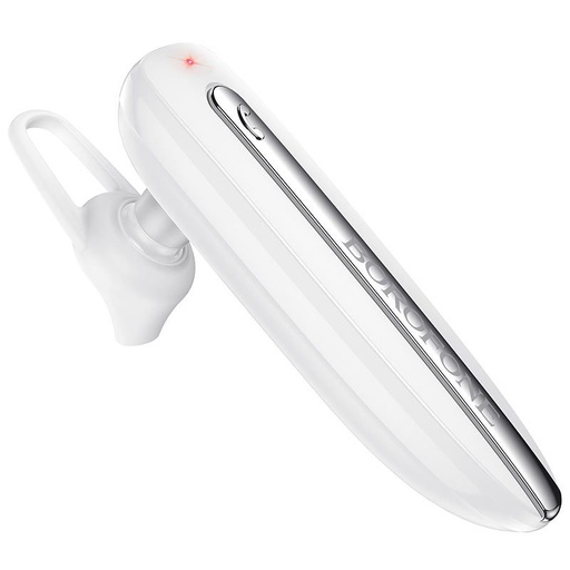 Borofone BC33 bluetooth headset, BT v5.0, 150 mAh batéria 12 hodinový hovor/hudba a 200 hodinky pohotovostný čas, biely