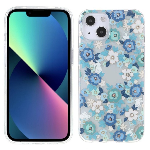 Apple iPhone 13 Kingxbar brilliant Swarovski s kamienkami zadný kryt (Modrý)