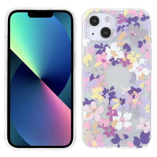 Apple iPhone 13 Kingxbar brilliant Swarovski s kamienkami zadný kryt (Fialový)