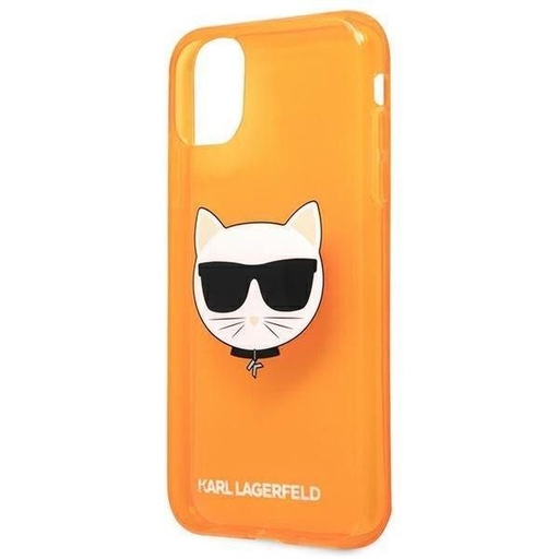 Apple iPhone 13 mini Karl Lagerfeld Choupette Head puzdro (Oranžový) – KLHCP13SCHTRO