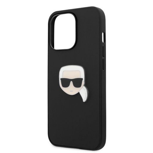 Apple iPhone 13 mini Karl Lagerfeld PU Leather Karl Head puzdro (Čierny) – KLHCP13SPKMK